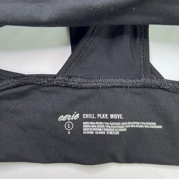 Aerie chill black plunge mesh bralette - Picture 4 of 7
